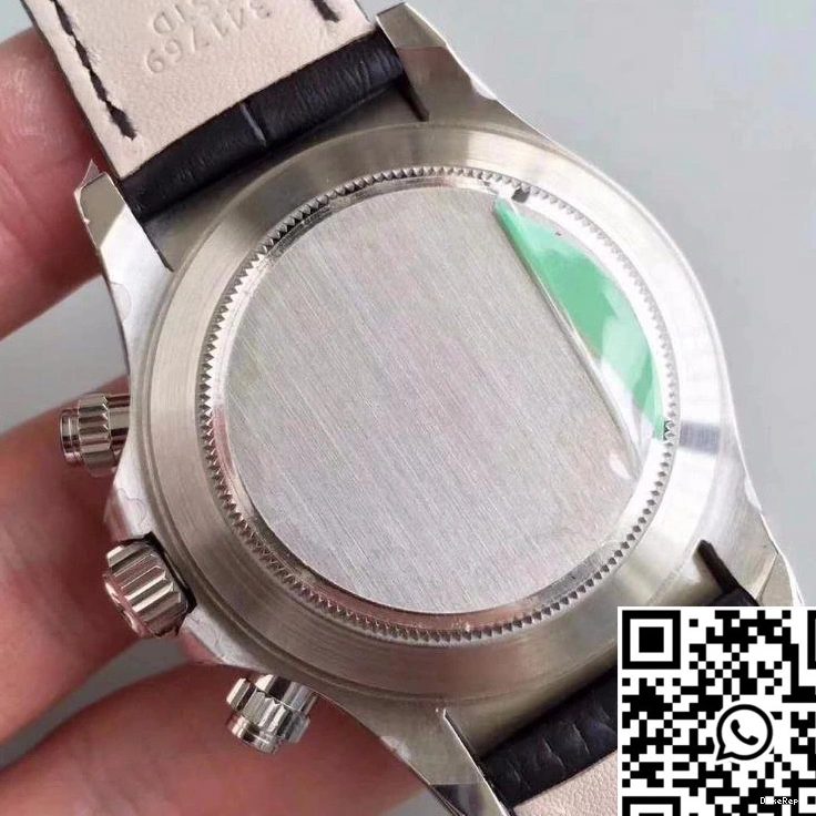 Factory Cosmograph Black Strap Daytona Rolex Leather 116520 JH 0209